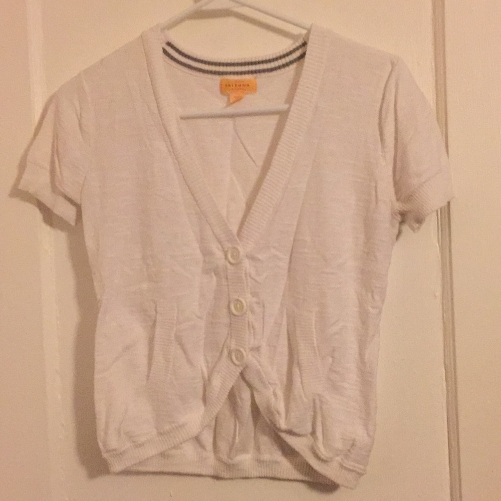 White cardigan